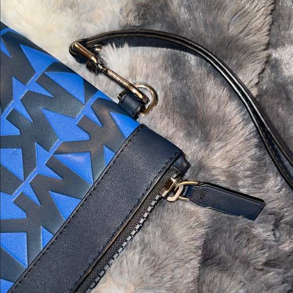 Michael Kors Blue and Black Logo Wristlet - Picture 4 of 5